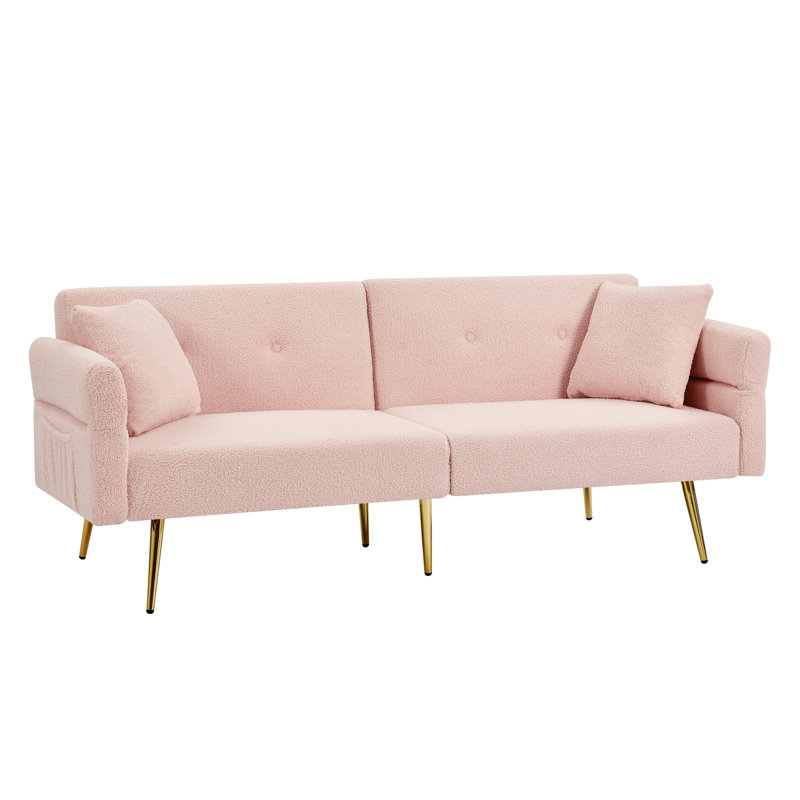 Canapé-lit d'appoint rembourré Modern Modern, Rose