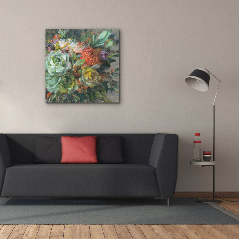 «Exotic Bouquet» par Danhui Nai, art mural sur toile, H 37 po x l 37 po