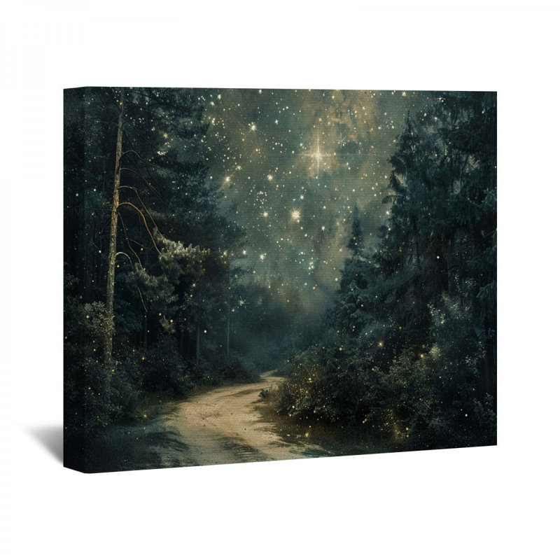 «Starlit Forest» sur, H 16 po x l 16 po x P 3 po