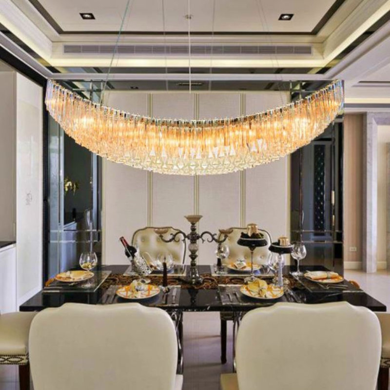Lustre en acier à 12 lumières Khyri, Givré, Nickel poli, 60" Wide x 6" Height x 10" Depth