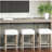 Matte Glass Display Table with 3 Stools