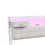 Velvet Storage Bed with 4 Drawers, Tufted Headboard with RGB LED & Charging Station, Beige/Grey, EU Double & King Size 140/160x200cm-1704104620-1704104608