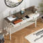 Console avec tiroirs et tablette Farmhouse - blanc et brun