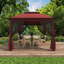 11 pi. X 11 pi Pavillon de jardin portatif avec moustiquaire-101208998