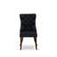 Ensemble de salle à manger 7 pièces en polyester avec 6 chaises de salle à manger noires, un dossier capitonné et une table ronde de 48 po au fini noyer antique.-873565485-873562138-875332025