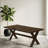 Vanessa 47 In. Walnut Rectangle Live Edge Solid Wood Coffee Table With X-Shape Base