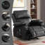 Fauteuil inclinable à bascule pour adultes avec 2 porte-gobelets, port de charge USB doux avec massage manuel et chaleur