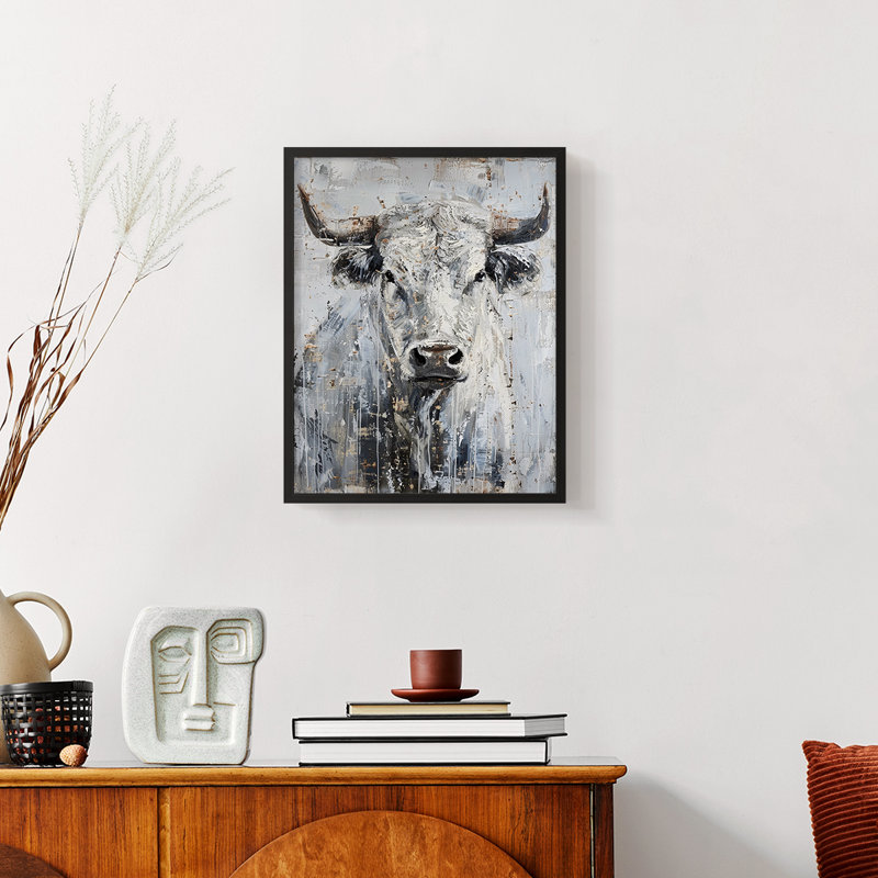 ANIMALS Series CXXIX  -Premium Framed Print -Ready to Hang - No Nails Required, 11" H x 9" W, Black