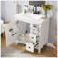 Meuble-lavabo sophistiqué de 30 po avec lavabo en céramique, salle de bain blanche avec 3 tiroirs, armoire de rangement moderne en bois massif, idéale pour la maison-234560066