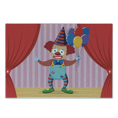 Planche à découper clown en verre trempé Ambesonne