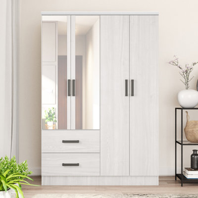 Armoire 4 portes avec 2 tiroirs et tablettes Apollonios