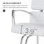 Fauteuil de coiffeur hydraulique pivotant à 360 degrés blanc