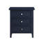 Table de chevet 3 tiroirs Luca - Bleu minuit