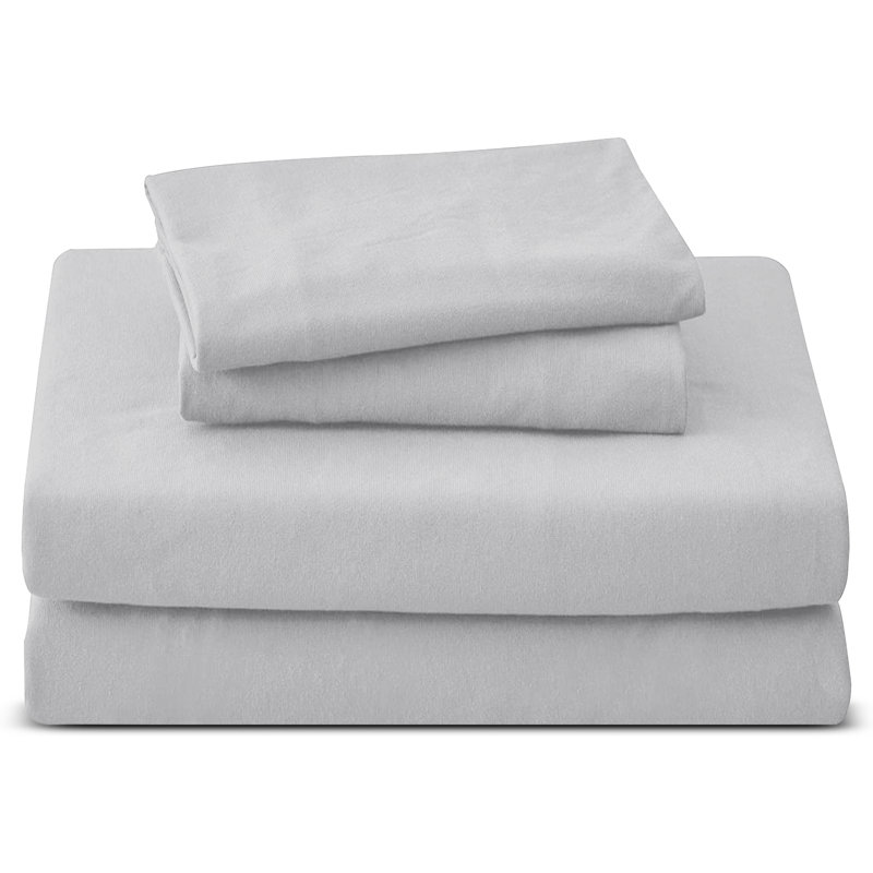 Luxury 4-Piece Microfiber Duvet Cover Complete Set, Silver, Super King Duvet Cover + 3 Additional Pieces