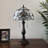 Cortlandt Tiffany Table Lamp White Stained Glass Baroque Style Lavender LED Bulbs Included 22"H*12"W*12"D