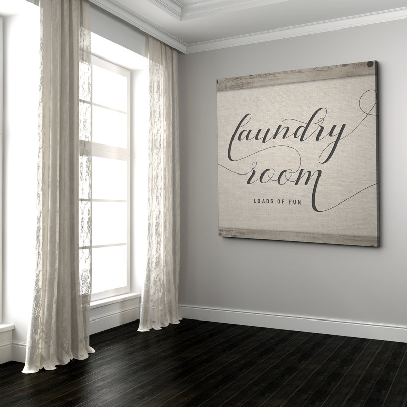 " Laundry Room ", 16" H x 16" W x 1.5" D, Wrapped Canvas