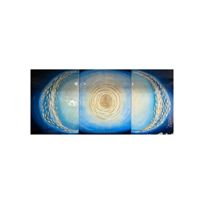 The Halo Effect Of Grace - Set Of 3 Panels | Acrylic On Canvas With A Layer Of Resin