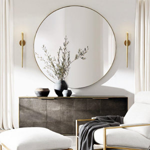 Round Wall Mirror Circle Bathroom Vanity Mirror Circular Mantel Mirror