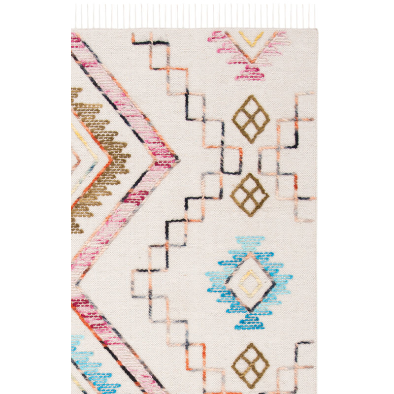 Kilim Flat Weave Wool Southwestern Rug, Rectangle 8' x 10'
