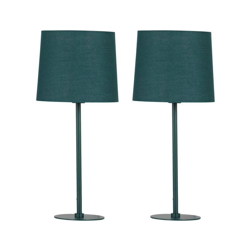Metal Table Lamp, Green, Green