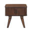 Table de bout avec rangement 1pc et finition noyer