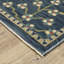 Tapis oriental en polypropylène tissé à la machine en bleu / or / vert Marchia-1020771129