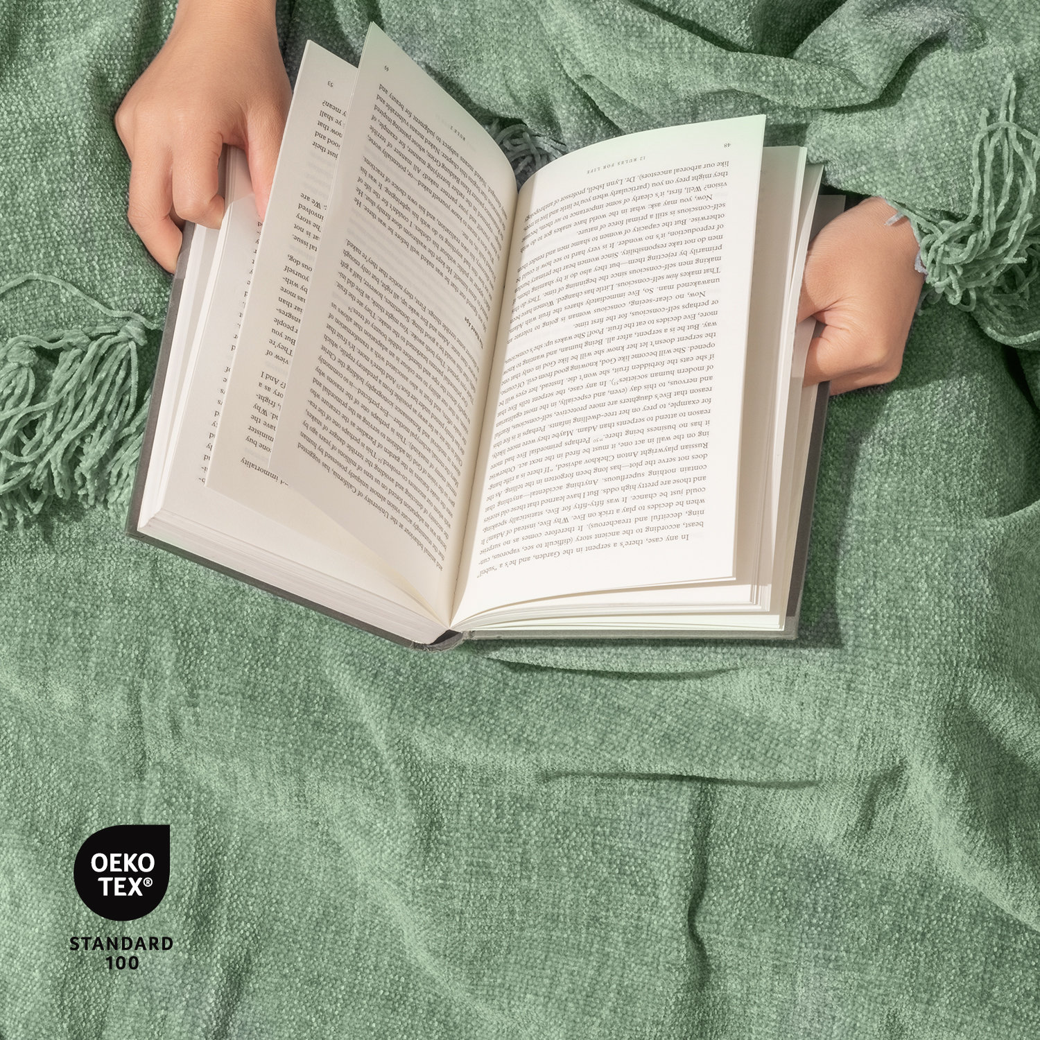 Soft Chenille Throw Blanket, 60" L x 50" W, Sage Green