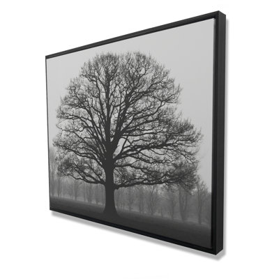 «Ominous Tree», art sur toile encadré bleu