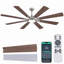Ventilateur de plafond 72 po à DEL à intensité variable avec 3 lumières à DEL CCT, moteur à courant continu réversible à 6 vitesses, minuterie, télécommande et contrôle de l'application-27332130