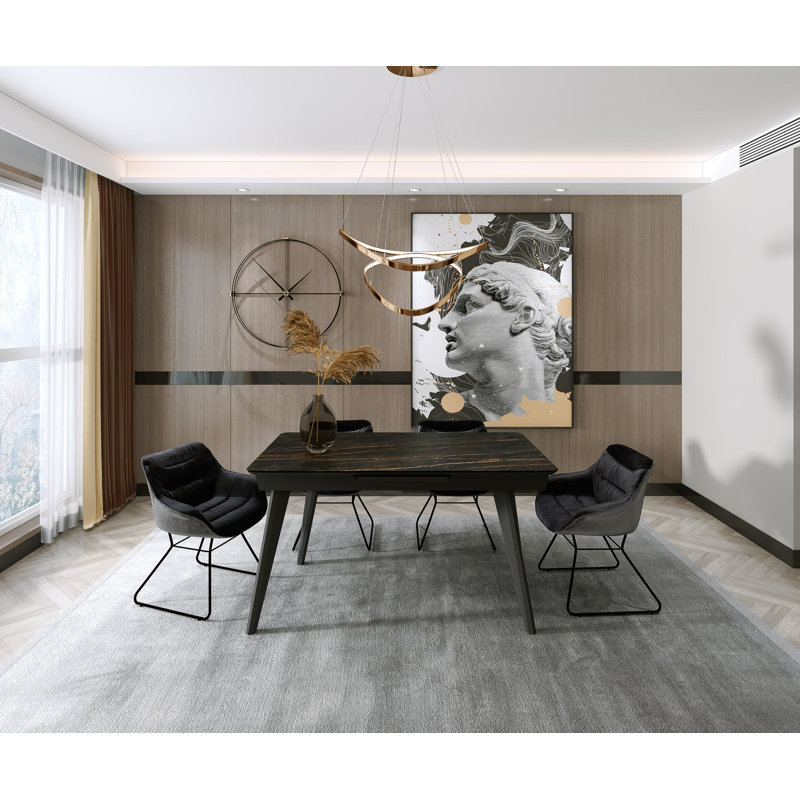 MODENA Metal Base Dining Table, 31" W x 55" L