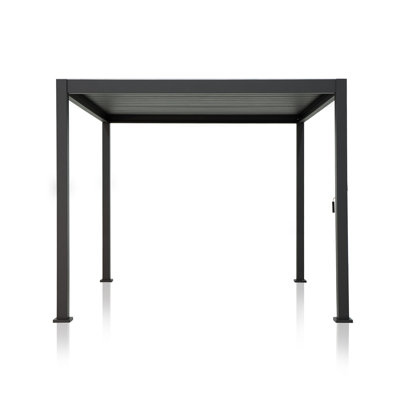 Pergola en aluminium 111S, toit ajustable, l 10 pi x P 10 pi, gris anthracite