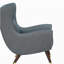 Chaise d'appoint moderne à oreilles rembourrée bleue 1pc-1848386712