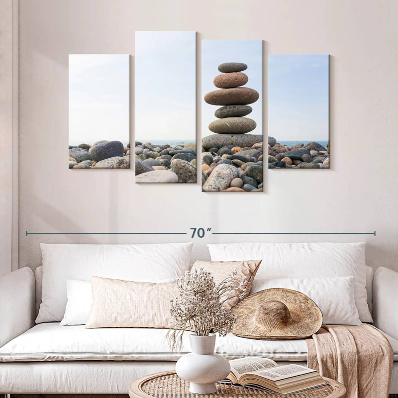Kerrick Seaside Stone Stack, 32" H x 52" W