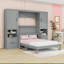 Lit escamotable avec tiroirs de rangement intégrés et bureau-2031920124-2031920125