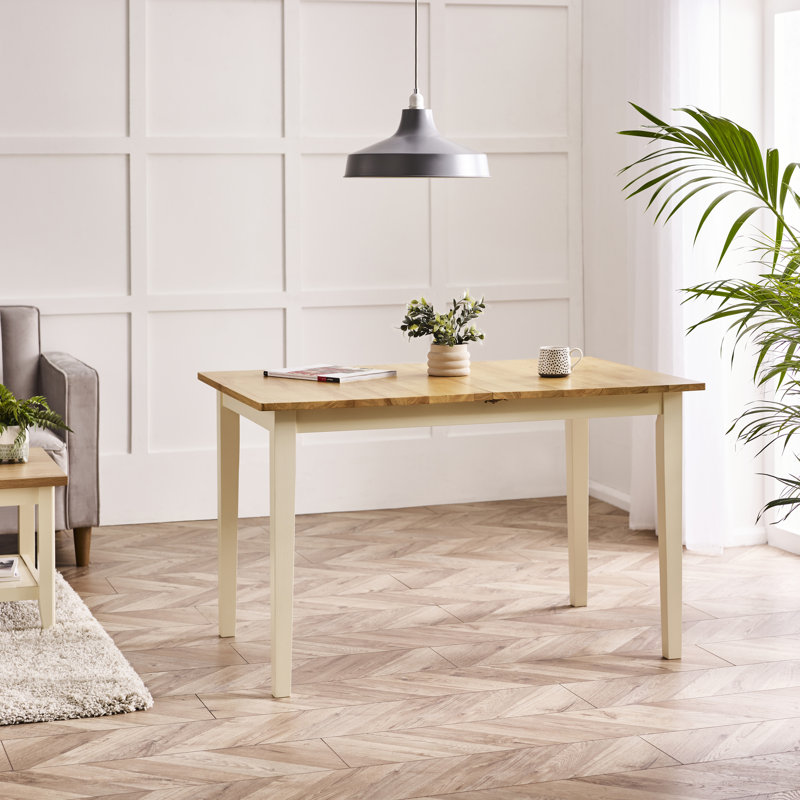 Alissah Rectangular 180Cm L Restaurant Table, 74cm H x 150cm W x 80cm D, Oak/Cream