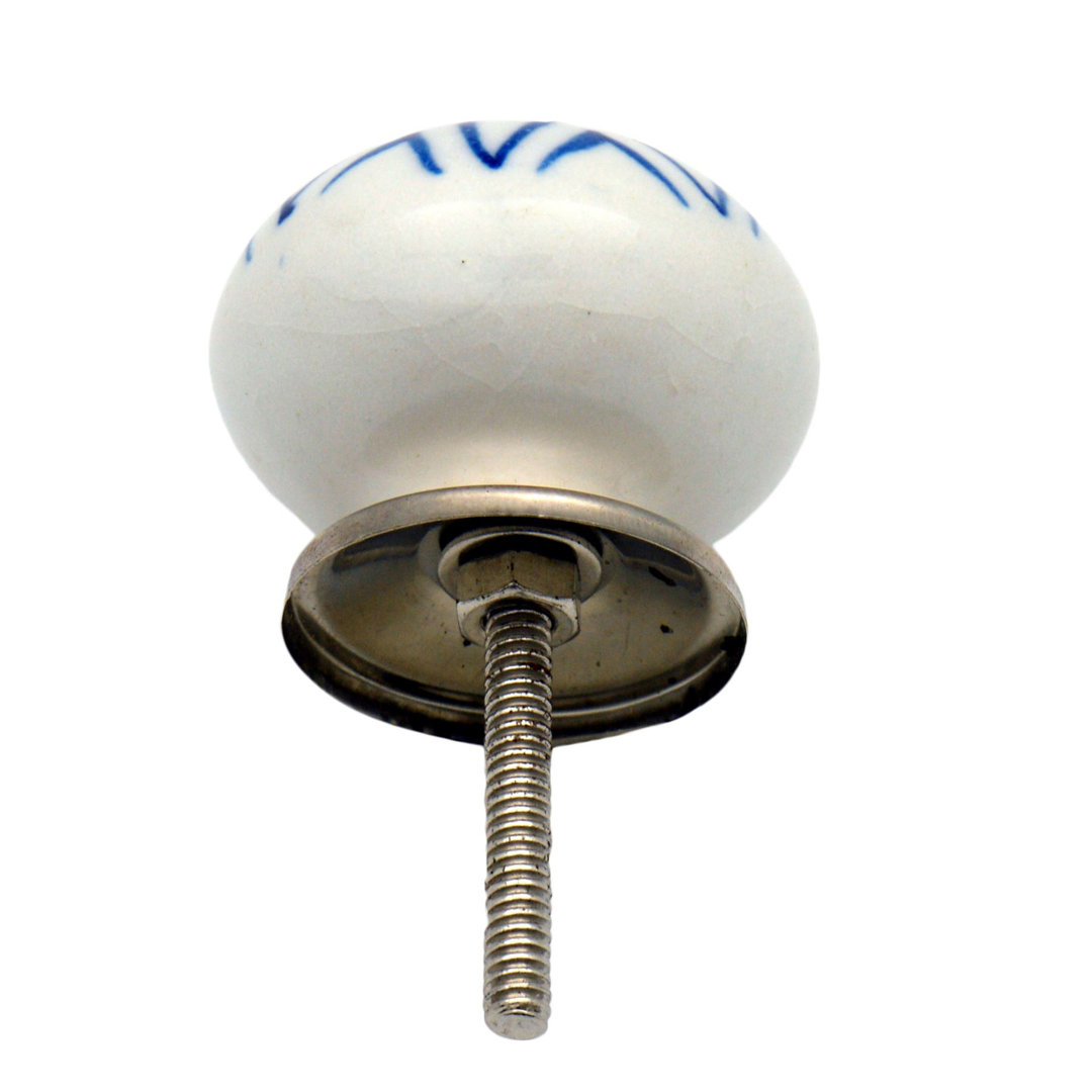Nicola Spring - Round Ceramic Cabinet Knobs - Light Blue