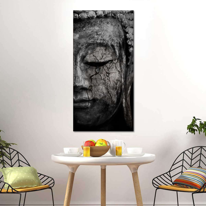 Bouddha méditant sur toile, H 24 po x l 48 po