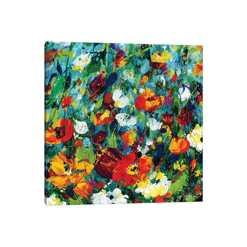 In The Enchanted Garden II by Kathy Morton Stanion - Wrapped Canvas Painting, 45.72 cm H x 45.72 cm W x 3.175 cm D