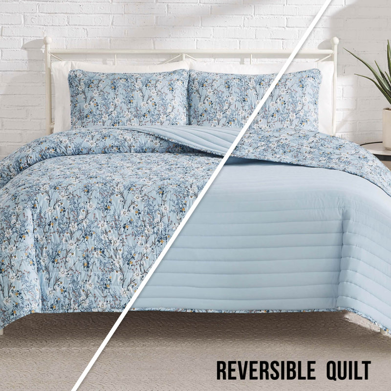 Lucky Brand Soft Floral Quilt Set, Full/Queen