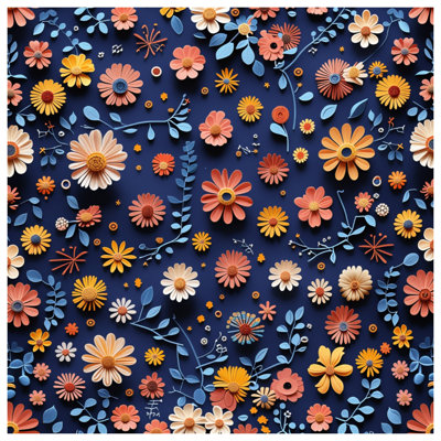 Tapisserie murale florale - Décoration murale florale