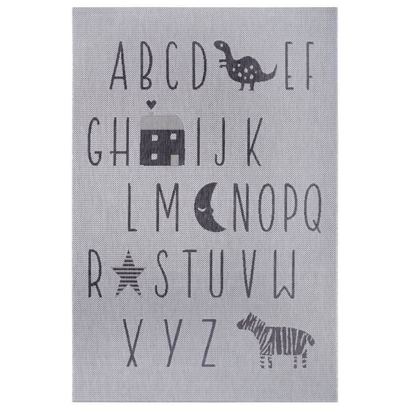 Alvaro Flatweave Grey Rug, Rectangle 120 x 170cm