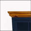 Table de chevet avec armoire de rangement et plateau en bois massif, table de chevet, table basse d'appoint pour chambre à coucher, salon, bleu foncé