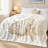 Coastal Seashell & Starfish Print Fleece Throw Blanket, Artistic Beach Themed Soft Cozy Blanket for Sofa Couch Bedroom Living Room Home Decor-135620952