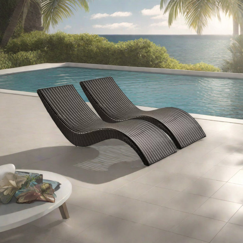 Outdoor Chaise Lounge Outdoor Chaise Lounge, Dark Brown