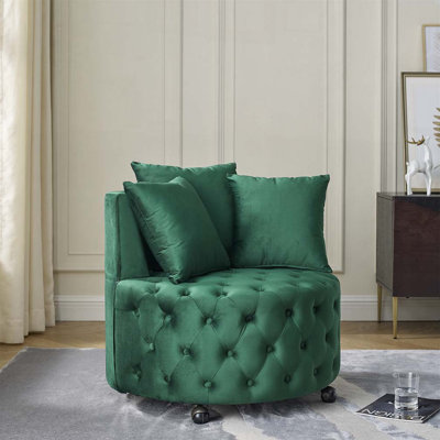 Chaise pivotante en velours