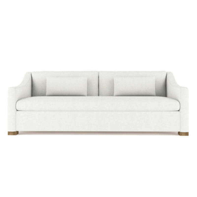 Crosby Slope Arm Sofa, Plush Velvet Chocolate, 32.5" H x 96" W x 43" D, Weathered