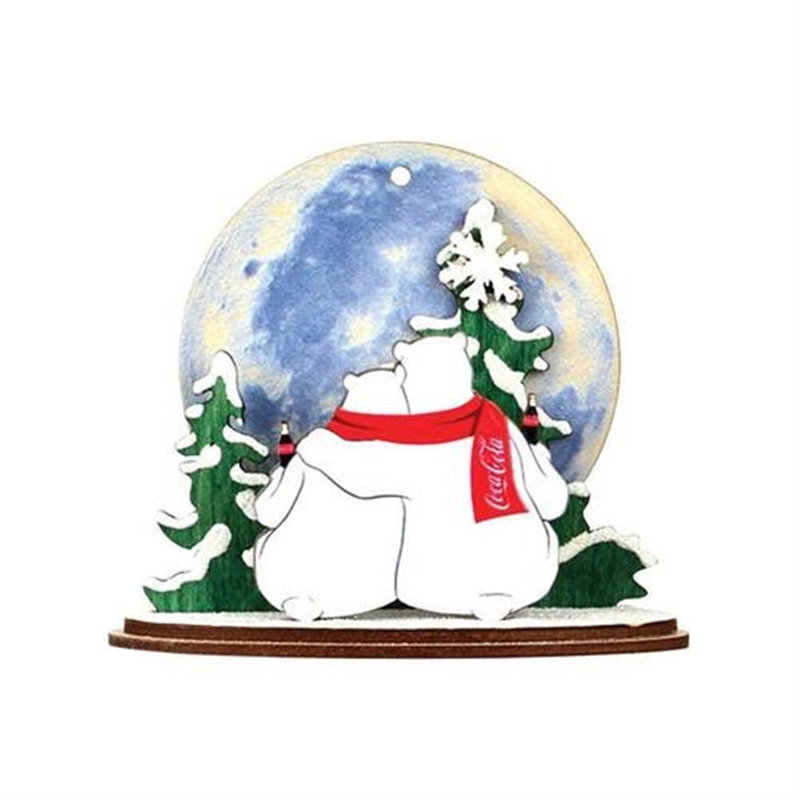 Ornement figurine suspendue lune de montre polaire