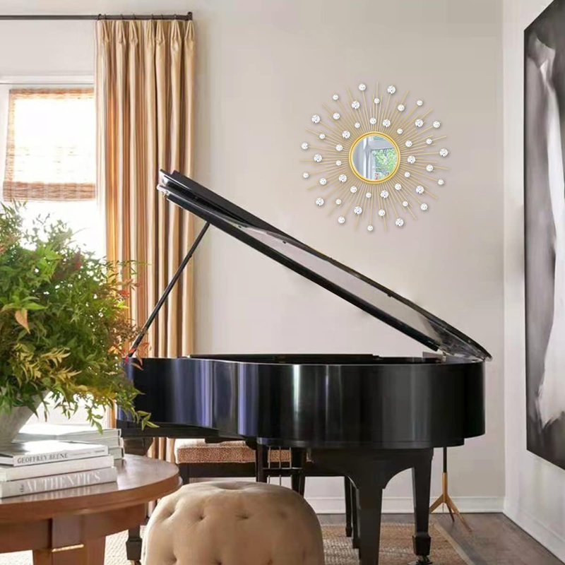 Miroir Sunburst doré pour décoration murale Miroir mural Sun