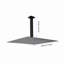 Pomme de douche 16 po noir mat