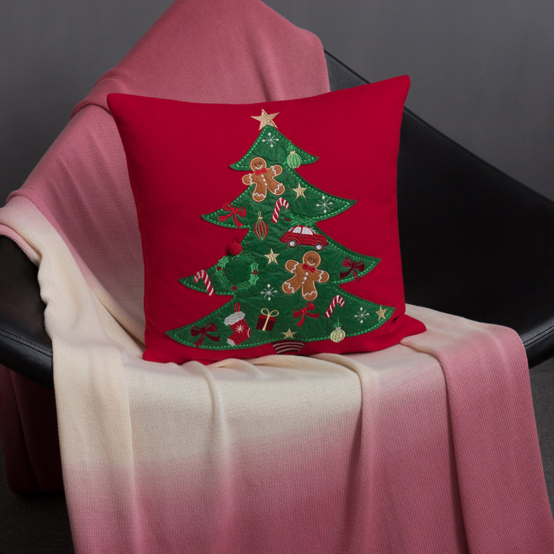Housse de coussin décoratif de Noël 18 po x 18 po